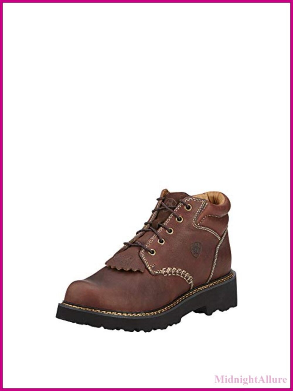 Ariat Canyon Leather Western Cowboy Boots Ankle Work Boots Round Toe